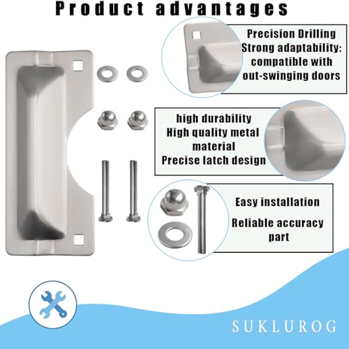 U 9496 Latch Guard Plate Cover Fit for Prime-Line Door Latch Guard, 3" x 7"