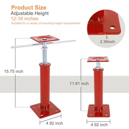 4 Pack House Floor Jacks 12" - 16" Height Range
