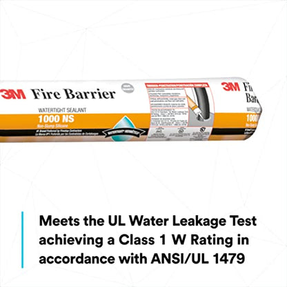 3M Fire Barrier Water Tight Sealant 1000 NS, Gray, 20 fl oz Sausage Pack