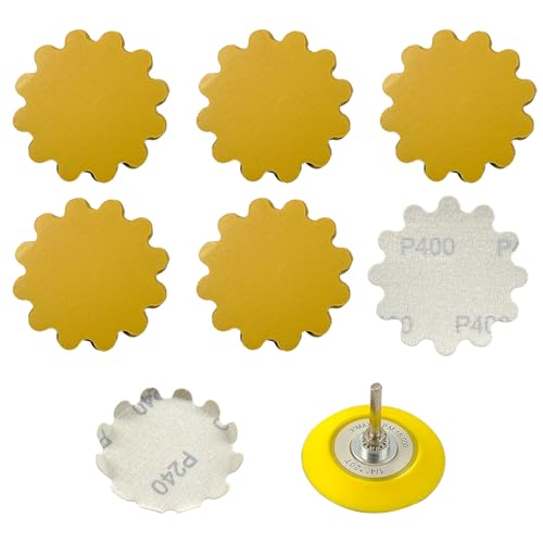 50 PCS 3 Inch Hook and Loop Sanding Discs - Wet/Dry Flex Edge Pads with Grits 400 - Compatible with Sanders & Hand Drills for Metal, Wood, Auto Projects - style: P400
