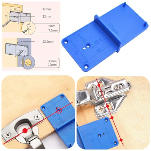 Yakamoz 35mm Concealed Hinge Jig Kit, 8mm Round Shank Carbide Forstner Bit