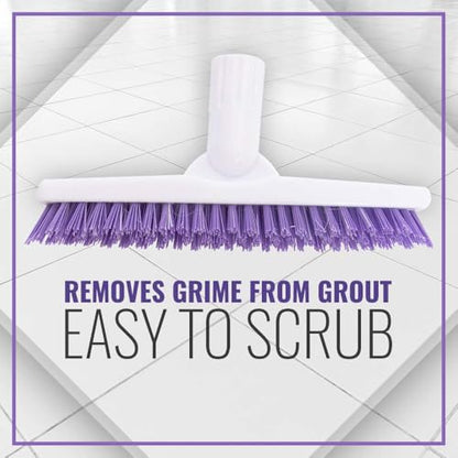 Fuller Brush E‑Z Scrubber Replacement Head – 9" V‑Trim Tile & Grout Brush Head Only, Compatible with Telescopic Handle (Sold Separately) – Deep Grime Cleaning Without Scratching