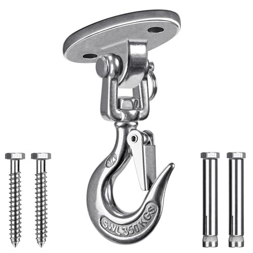 SELEWARE Heavy Duty 1000LB Capacity Stainless Steel Ceiling Swing Mount - color: C: 360° Swing Hanger ( 1 Pack )