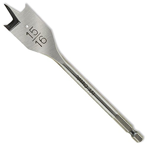 IVY Classic 10715 15/16 x 6-Inch Swift Bore® Wood Spade Bit, High-Carbon Steel, 1/Card - size: 15/16 x 6"