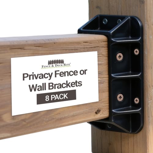 Privacy Fence Brackets for Standard 2x4 Wood Railings (1.5"x3.5") (8 Pack) - style: Privacy Brackets (8)