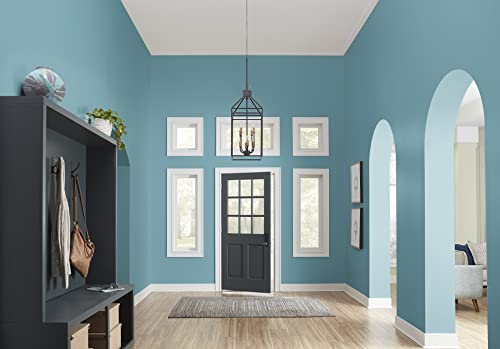 KILZ TRIBUTE Paint & Primer, Interior, Satin, Dusty Turquoise, 1 Gallon - color: DUSTY TURQUOISE, size: 128 Fl Oz (Pack of 1)