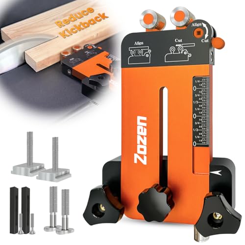 Zozen Thin Rip Jig + Feather Boards for Table Saw Jig Guide