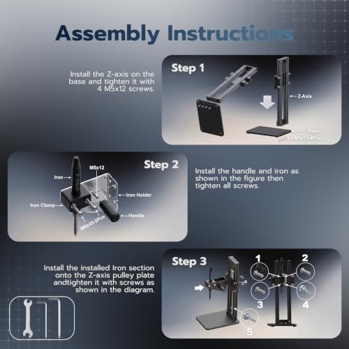 Vertical Heat Set Insert Tools Kit 210mm Working Height for 3D Printing - size: 210mm