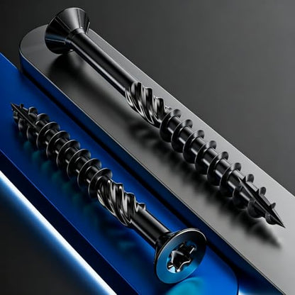 Wensilon 5/16 * 3" Black Deck Screws (1pcs) 2lbs 8x75mm - color: Black, size: 5/16*3"