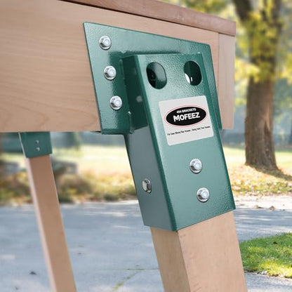 MOFEEZ Deer Stand Brackets 4x4, Heavy Duty Elevator Bracket with Powder Coated for Deer Blind, Outdoor Hunting Platform, Blind Box, Treehouse, Shooting Shack, Over 2000 lb Capacity, Green, Pack 8 - style: Green-2 set
