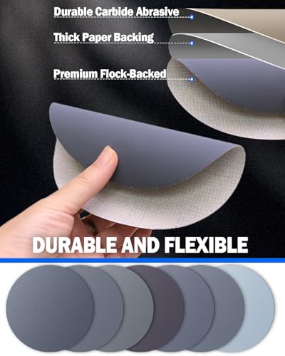 Elechiakan 70PCS 6 Inch Wet Dry Sanding Discs, Hook and Loop Sandpaper