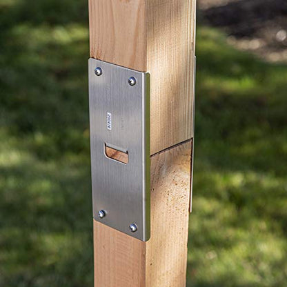 Step2 Mail Post Extender Bracket, Attach to Wood Post, Wood Post Not Included, Silver