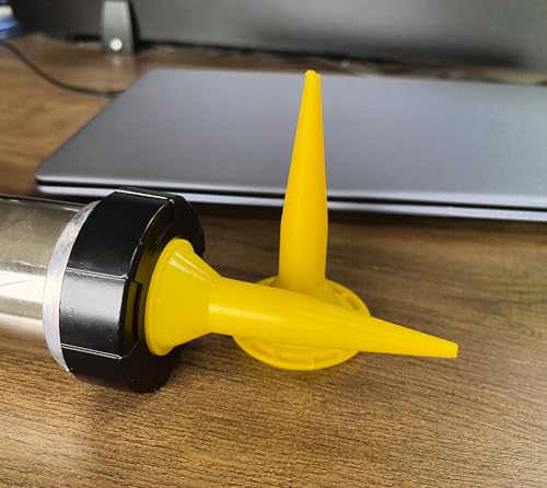 12 PCS Caulking Gun Nozzle, Yellow Reusable Extension Tips