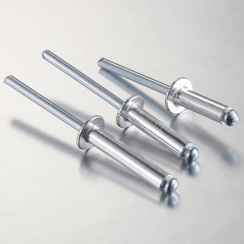 Wensilon (300Pcs) 1/8"x1/2" Aluminum blind pro Rivets,Aluminum Grip and Steel Mandrel - color: Aluminum, size: 1/8"x1/2"
