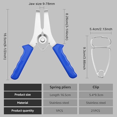 Miter Spring Clamps and Pliers Kit for Woodworking Picture Frames - color: Blue