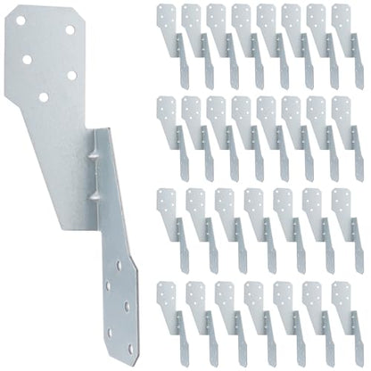 30 Pack Hurricane Straps Brackets, Heavy Duty Hurricane Ties with Black Powder-Coated, Hurricane Straps Trusses/Rafters Ties Brackets Joist Hangers for Wood, Shed, Roof - style: Silver