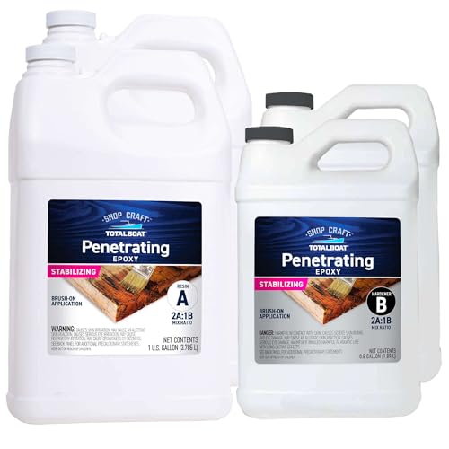 TotalBoat Clear Penetrating Epoxy Wood Sealer - 3 Gallon Kit, Traditional - size: 3-Gallon, style: Traditional