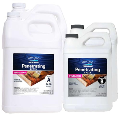 TotalBoat Clear Penetrating Epoxy Wood Sealer - 3 Gallon Kit, Traditional - size: 3-Gallon, style: Traditional
