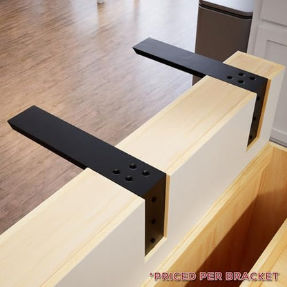 Solid Heavy Duty Aluminum L Bracket Countertop Support (14 Inch) 1 Count, Great for Kitchen Islands, Bathroom vanities, Hardware Included by Original Granite Bracket - size: 14 Inches, style: Aluminum