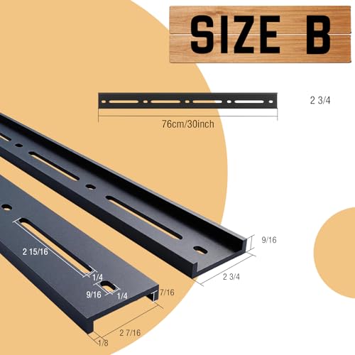 C Channel Steel Support Metal Support Bracing Hidden C Bracket for Table Top Live Edge Slab Woodworking, Black Coat Finish, 6 Holes (3 Pack, 30 Inch) - size: 30 Inch, style: 3 PACK