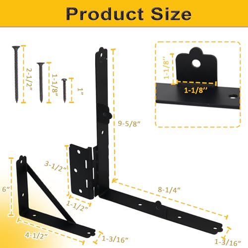 Anti Sag Fence Gate Kit Heavy Duty Gate Corner Brace Bracket (2 Set) - style: 2 Set