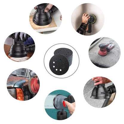 50 Pcs 5 Inch 8 Hole 60 Grit Wet and Dry Sanding Discs, Round Hook and Loop Disc Sandpaper for Random Orbital Sanders - style: 60 Grit