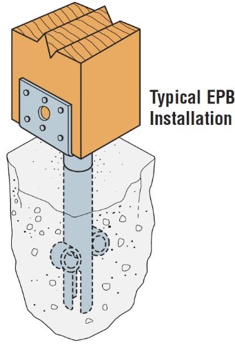 Simpson Strong-Tie EPB46HDG EPB Hot-Dip Galvanized Elevated Post Base for 4x6