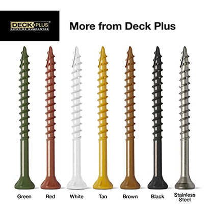 Deck Plus Deck Screws, #10 x 2-1/2in, 365 Pieces,5 Lb Box, Brown - color: Brown, size: #10 x 2-1/2", style: 365 pcs