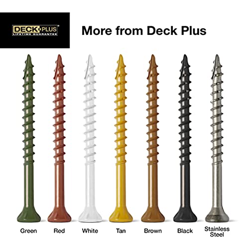 Deck Plus Deck Screws, #10 x 3-1/2in, 365 Pieces, Brown - color: Brown, size: #10 x 3-1/2", style: 275 pcs