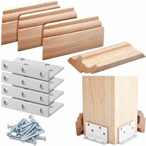 Blulu 1 Set 5" Newel Post Mounting Kit Deck Stair Floor Installation Kit - size: 5 Inch