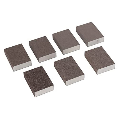 Sanding Sponges, Premium 7-Piece Multi-Grit Wet Dry Sanding Blocks for Wood Metal Plastic Furniture Repair, 36 to 220 Grit Foam Abrasive Kit