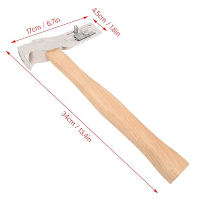 MWT 005 MH Roofing Hatchet, 17oz Drywall Hammer Hatchet, Magnet Roofing Hatchet, Carbon Steel Shingling Hammer with Wooden Handle, for Roof Repair, 13.4in, Weak Magnetic