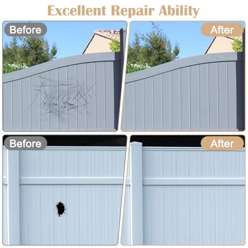 24Pcs Self-Adhesive Vinyl Siding Repair Kit, White PVC