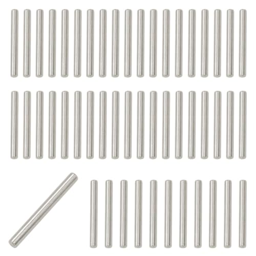 50 Pcs Stainless Steel Shelves Dowel Pins, Dowel Pin Hardware Shelf Support Pegs Pin Fastener (4mm x 40mm) - size: 4mm x 40mm