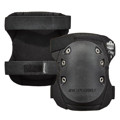 Ergodyne - 18336 ProFlex 335HL Slip Resistant Rubber Cap Knee Pads, Hook & Loop Closure Black Cap - style: Hook & Loop Closure