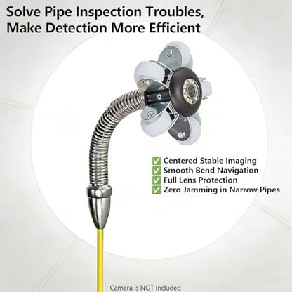 Sewer Camera Guide Wheel, 23mm 0.9" Roller Skid for Pipeline Inspection