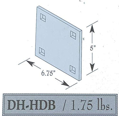 Heavy Duty 5″ x 6.75″ Backer Plate Galvanized DH-HDB
