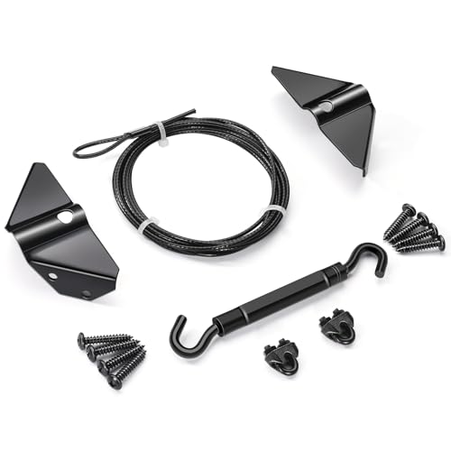 Anti Sag Gate Kits, Anti-Sagging Fence Door Kit, Black, Zinc, 2Pack - color: Black