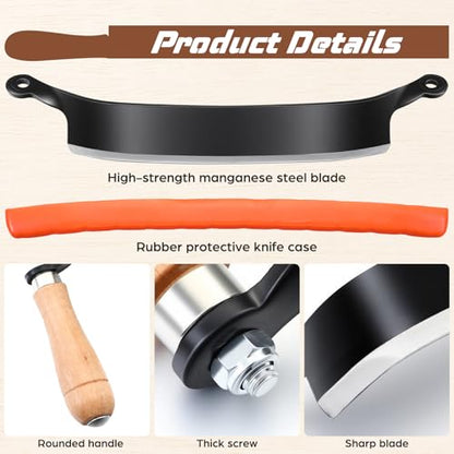 10 Inch Draw Knife Debarking Tool for Woodworking,Curved - size: 10 Inch, style: Curved