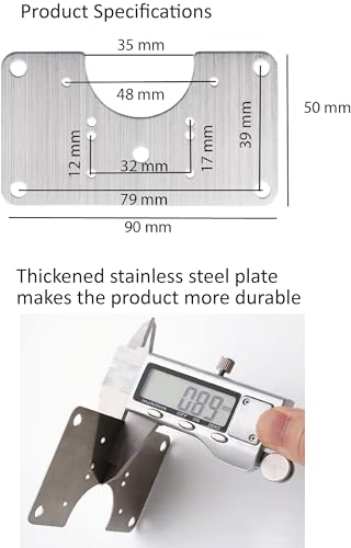 4 Piece Hinge Repair Kit - Cabinet Hinge Repair Plate Stainless Steel Door Hinge Repair Kit for Kitchen Cabinet Hinge Repair Brackets with Mounting Screws and Screwdrivers (4, 3.5"x2") - size: 3.5"x2"