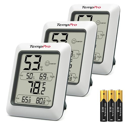 TempPro TempAir Digital Hygrometer Indoor Thermometer Humidity Monitor - color: White