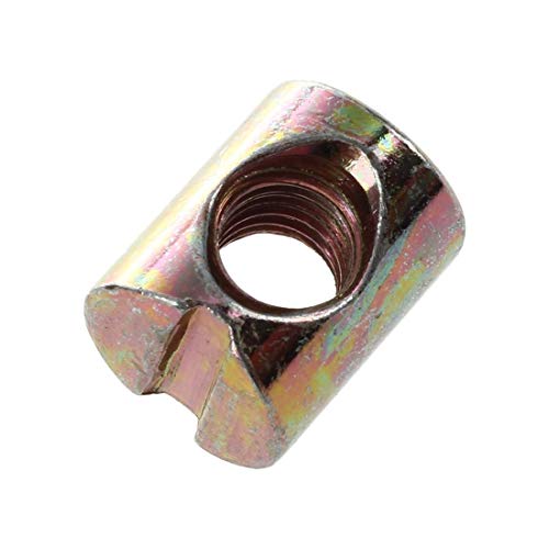 10 Pcs M6 Barrel Bolts Dowel Slotted Furniture Nut for Beds Crib Chairs, Nut & Bolt Assortment Sets