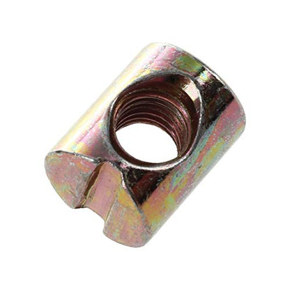 10 Pcs M6 Barrel Bolts Dowel Slotted Furniture Nut for Beds Crib Chairs, Nut & Bolt Assortment Sets