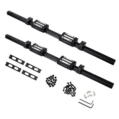 600mm HGR20 Linear Guide kit,2pcs 600mm hgr20 Linear Rail with 4pcs HGH20CA Carriage Block and End Stop Block - size: 600mm, style: HGR20