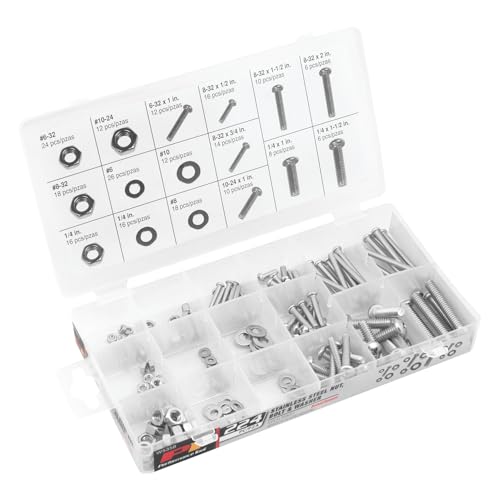 Performance Tool W5358 224-Piece SAE Stainless Steel Assortment Kit - style: 224pc Stainless Steels Kit