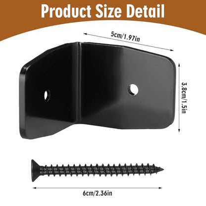 MorningRo 2 Pcs Black Pergola Hardware Rafter Clips Galvanized Steel Rafter Brackets Hurricane Clips Brackets Ties with Screws for Lumber Pergola, Timber Beam, Ceiling Joist (2 Inch)