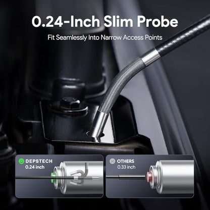 DEPSTECH 5" IPS Screen Articulating Borescope, Endoscope Camera with Light