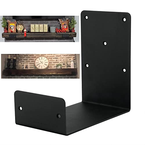 Heavy Duty Mantel Brackets，Floating Shelf Fireplace Bracket，U-Shaped Beam-Style Mantel Support(2 Packs). (8x8x5) - size: 8x8x5"