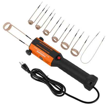 Induction Heater Bolt Removal, 1200W Induction Bolt Heater Tool with 8 Coils, Heat Stripped Bolt Remove for Rusted Nuts, Screws (Orange) - color: Orange