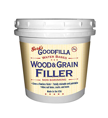 Water-Based Wood & Grain Filler (Trowel Ready) - Mahogany - 1 Quart By Goodfilla | Replace Every Filler & Putty | Repairs, Finishes & Patches | Paintable, Stainable, Sandable & Quick Drying - color: Mahogany, size: 1 Quart